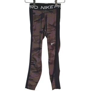 Nike Pro Camo‎ Army Green Training Tights Womens Athletic Small